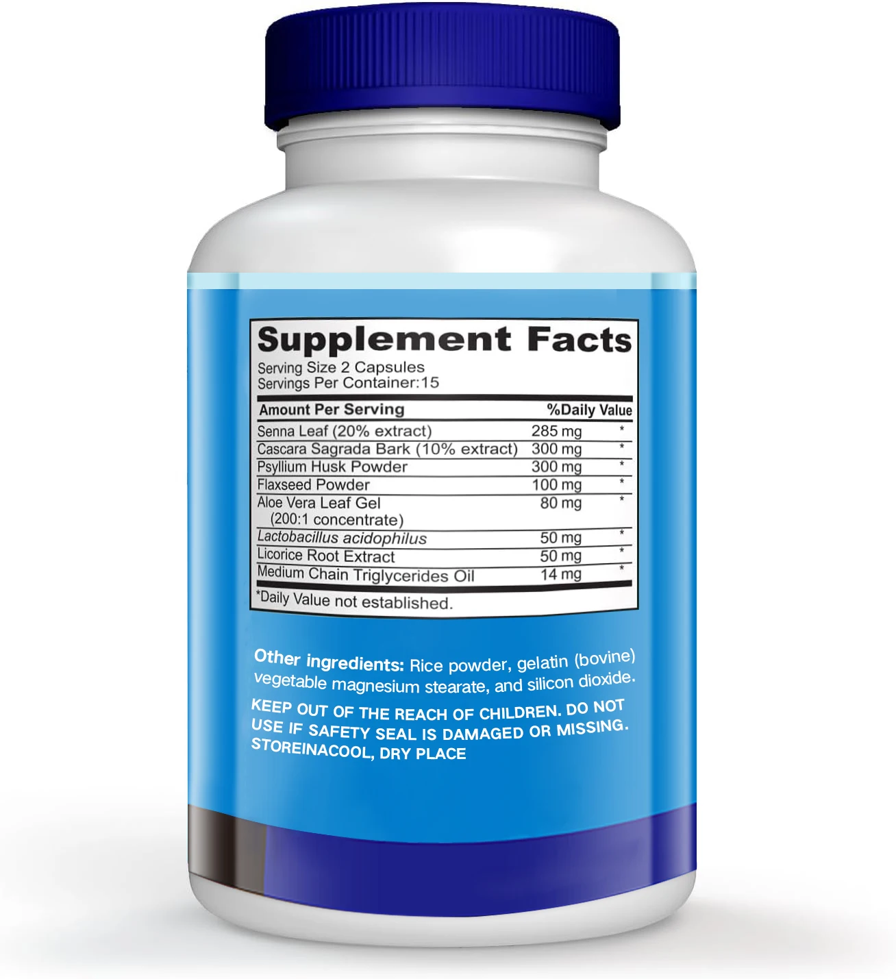 Private Label Health Supplement 15 Day Gut Cleanse and Detox Capsules for Digestive Health & Gut Health