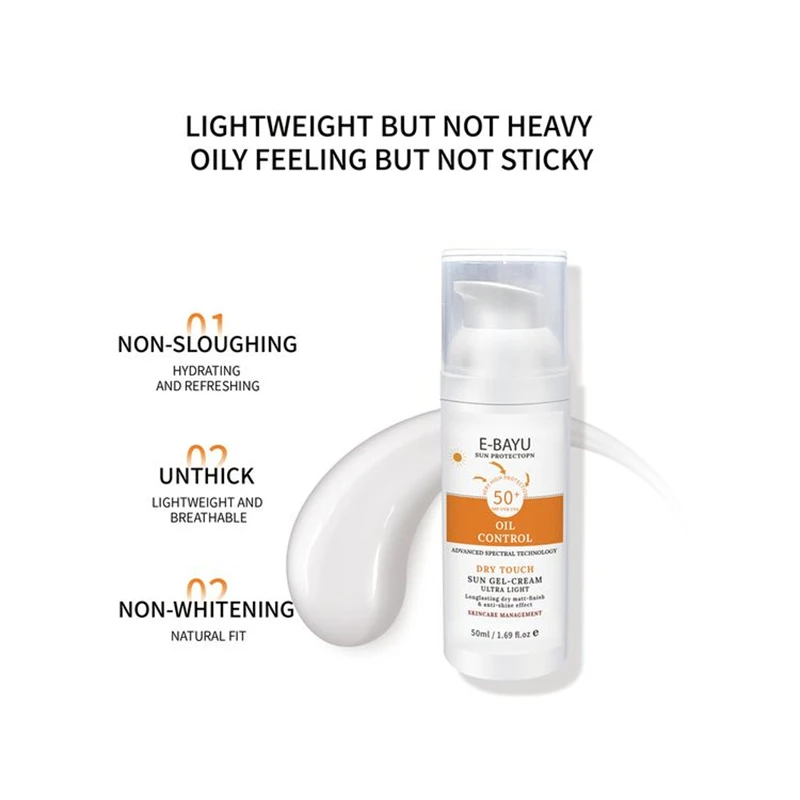 New 2024 Customized Wholesale Organic Sunscreen Cream spf 50 sunscreen Cream Facial protection