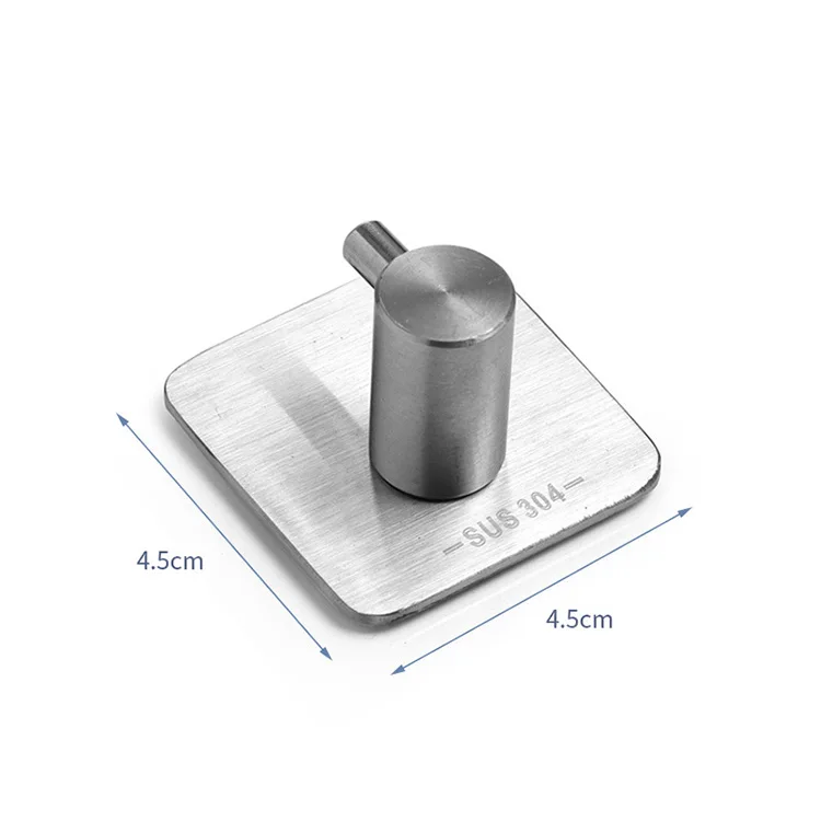 Wholesale stainless steel 3M hook self-adhesive wall hook bathroom kitchen hook