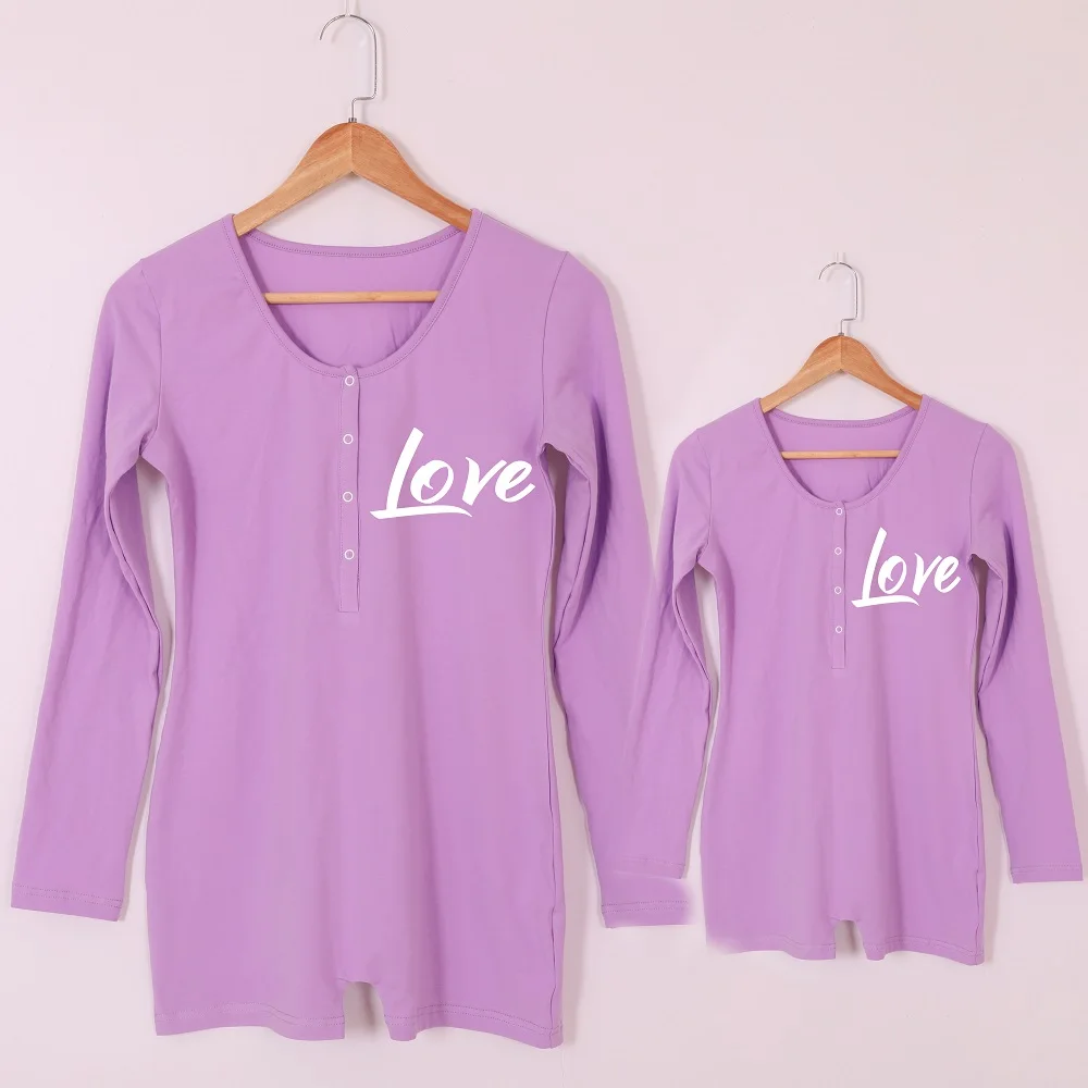 Custom Baby Pajamas Mommy and me Outfit Kids Clothing Set Baby Jumpsuit Fall Clothes for Women