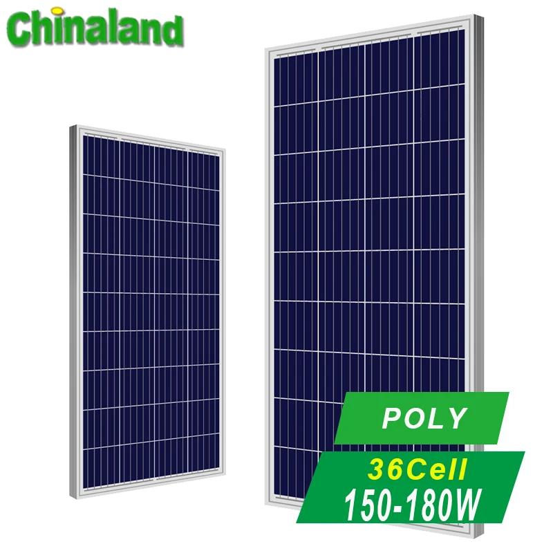 Small Poly 70w 80w 90w 100w 150 w160w 170w 180w 18V Solar Panel for CCTV