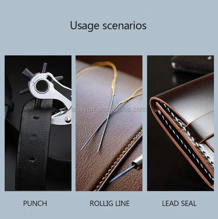 High Quality DIY  Snap Fastener Rivets With Leather Hole Punch Tool Combination Set