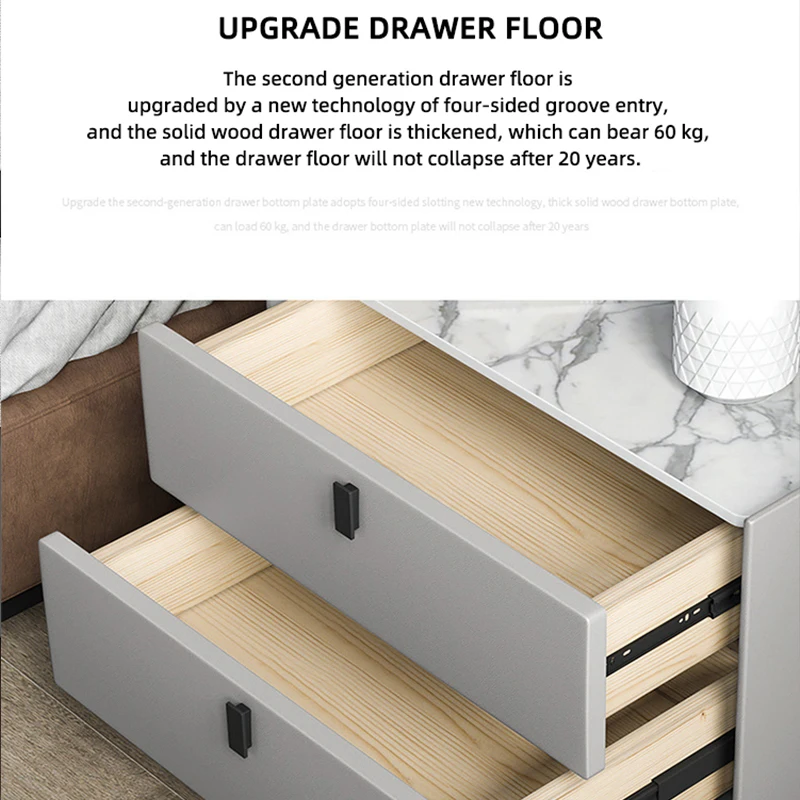 High Quality Luxury Nordic Nightstands White Bedside Table with Drawer