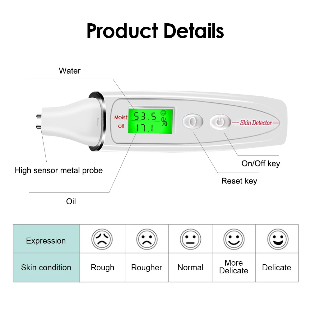 Portable Face Care Digital Skin Tester Home Use Skin Analyzer
