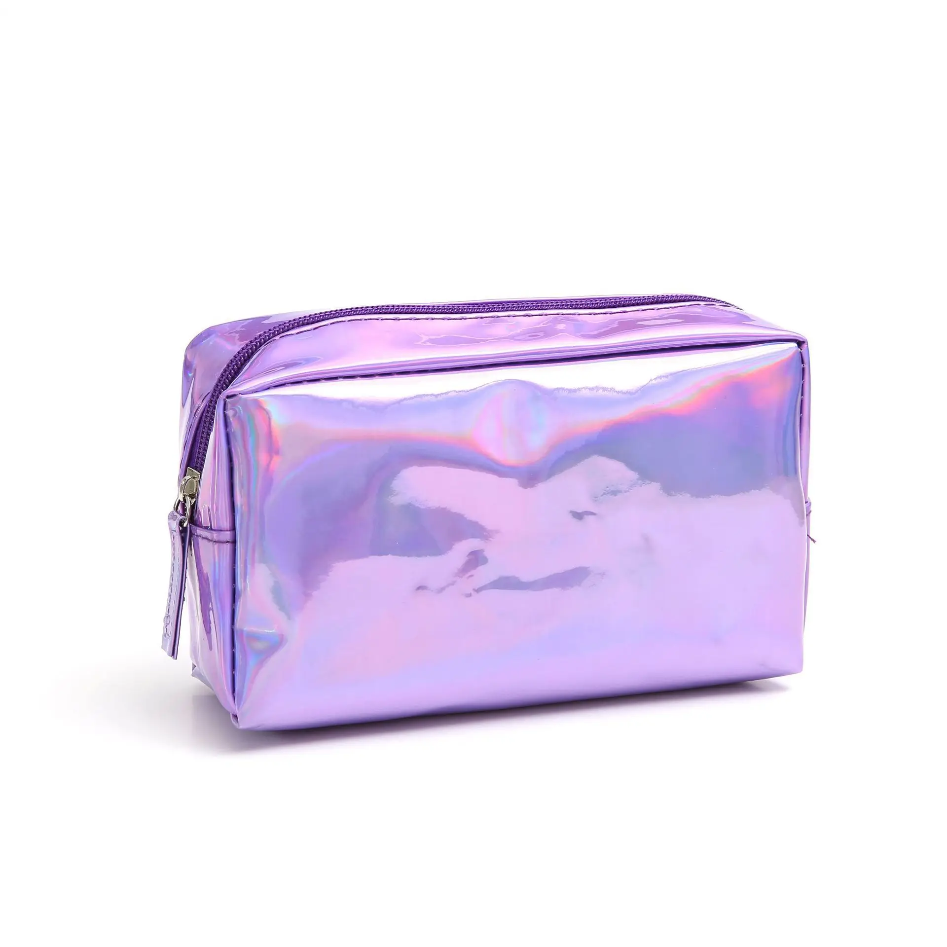 New Luxury Iridescent Toiletry Bag Waterproof Travel makeup Organizer Pouch Fashion Laser holographic metallic pu cosmetic bags