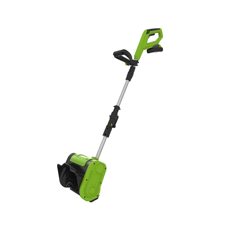 VERTAK Hot Sale Green 20V 10inch Cordless Li-ion Battery Snow Sweeper Winter Hand Held Snow Shovel