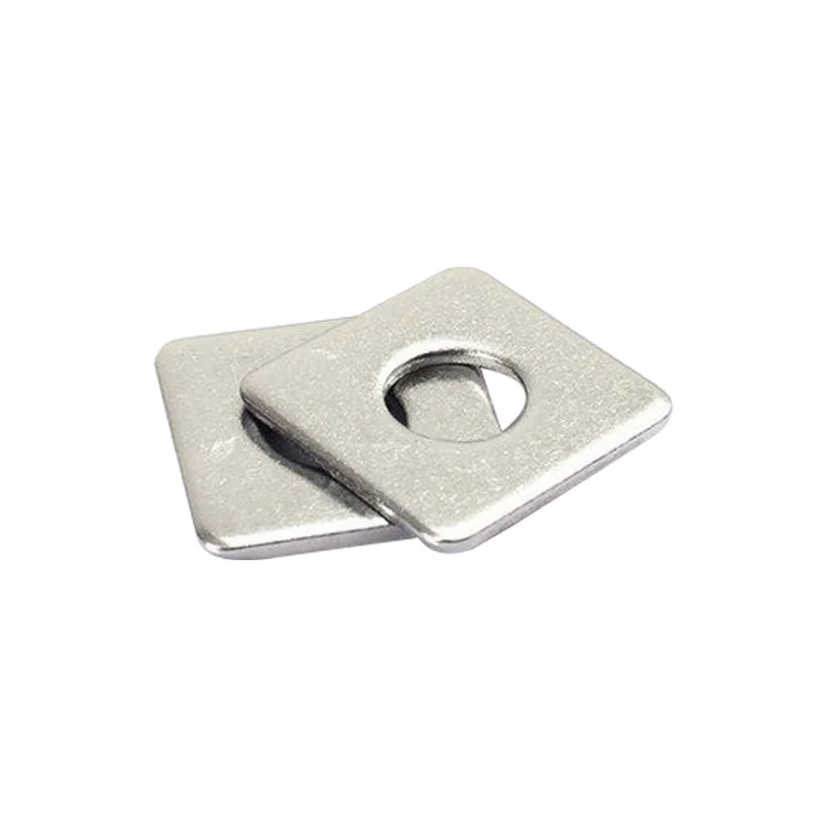 Factory Customized DIN436 Galvanized Steel Flat Washers with Zinc Finish Square Washers