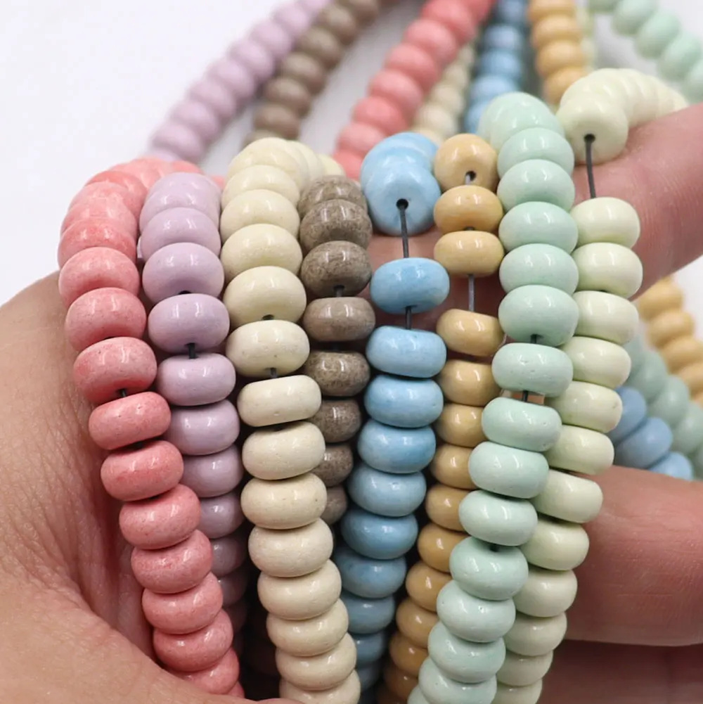 Candy color oxidized beads 4x8mm abacus shape wholesale Natural Gemstone Beads for DIY necklace and bracelet and Jewelry making