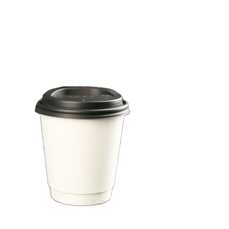 Custom printed 8oz 10oz 12oz 16oz 20oz 24oz double wall disposable hot cold drinks coffee kraft ripple paper cups with lids
