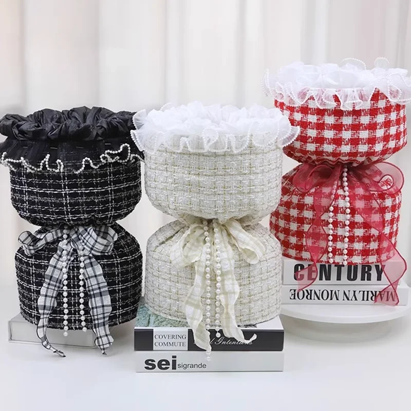 New style flower piece flower packaging material small fragrance lined with cardstock bag flower applique