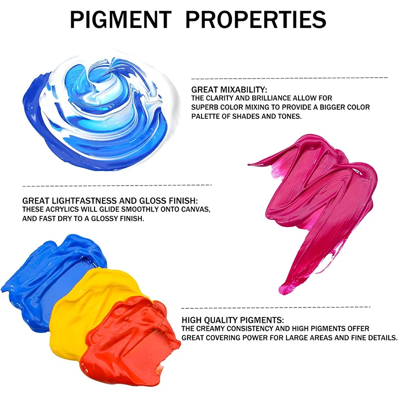 10PCS 16OZ Acrylic Painting  Bottles Premium for Artists Beginners Adults on Canvas Rocks Wood Ceramic Fabric Acrylic Paint Set