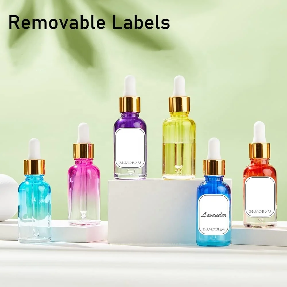 Glass Dropper Bottles 2 Oz Tincture Bottles with Dropper Empty Glass Bottles with Golden Top Cap for Essential Oils