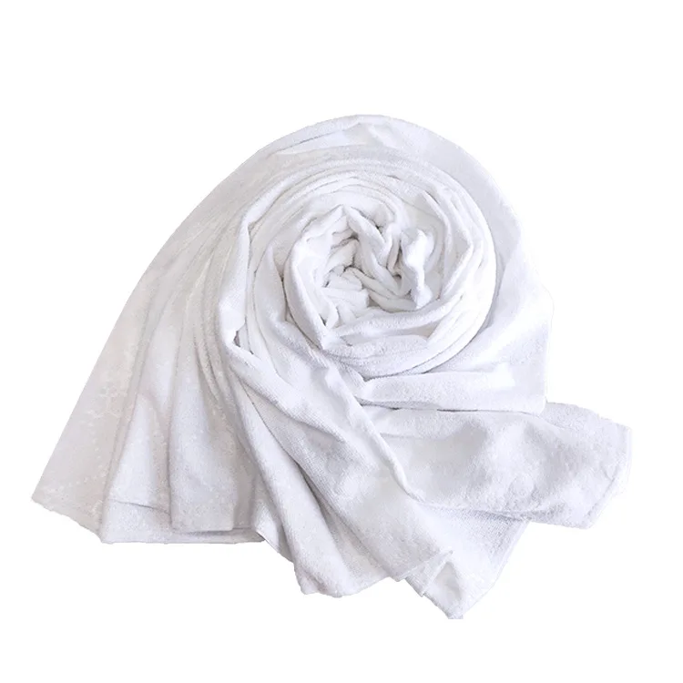 XIAOAO Spot Pilgrimage Towel Cotton Ihram Hajj Clothing Cotton White With Tassel Towel