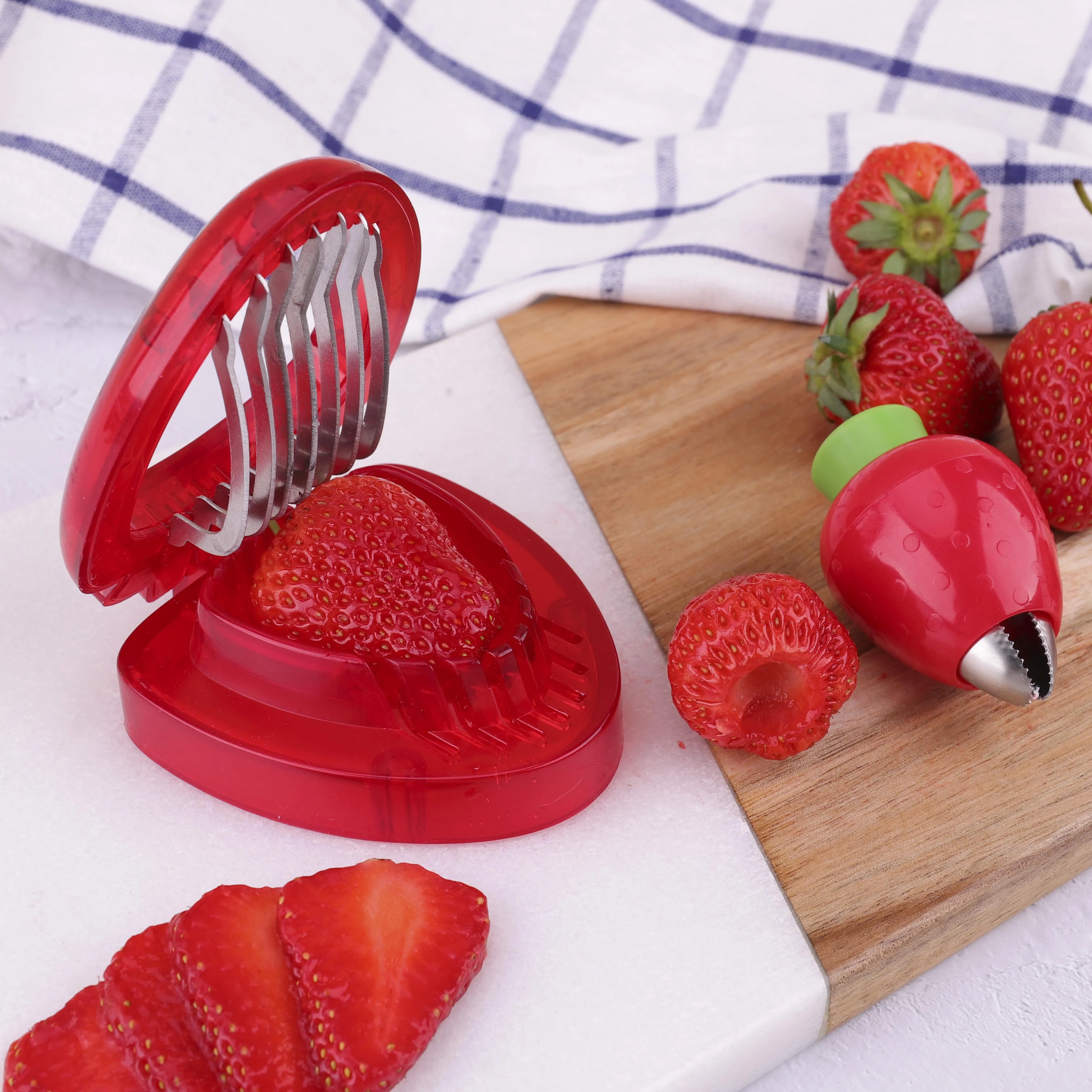 Home Kitchen Gadget Mushroom Strawberry Slicer, Handheld Strawberry Slicer, Strawberry Cutter