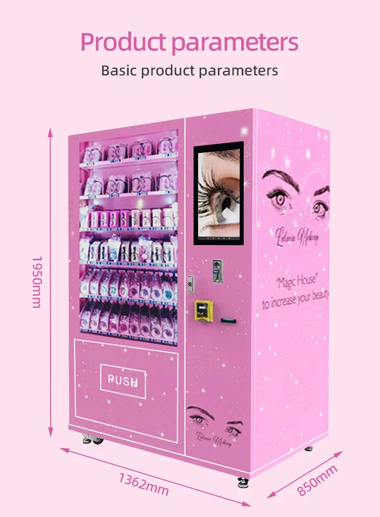 New product beauty makeup vending machine for eyelashes vending machine