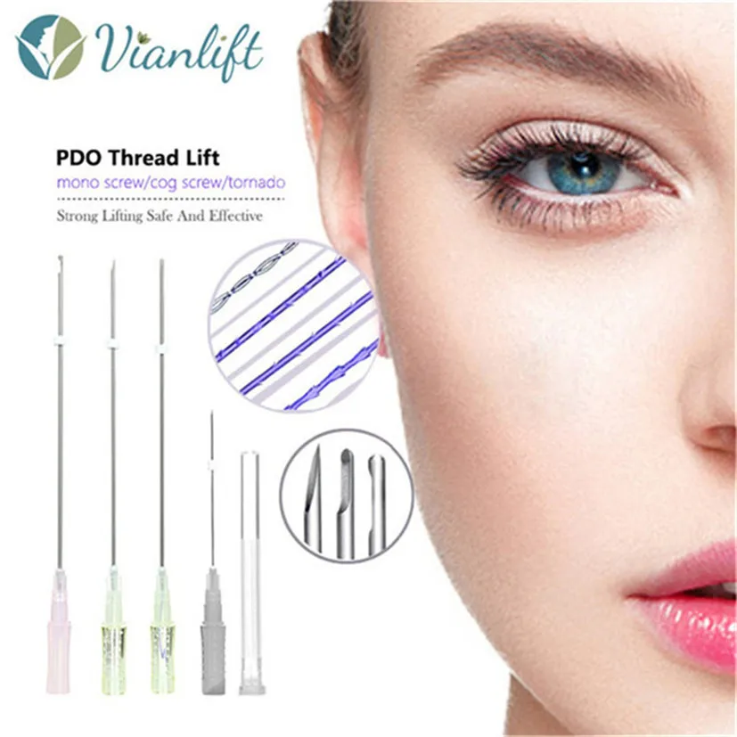 long lasting mono/screw/tornado/cog/ pdo lifting screw thread to facial rejuvenation