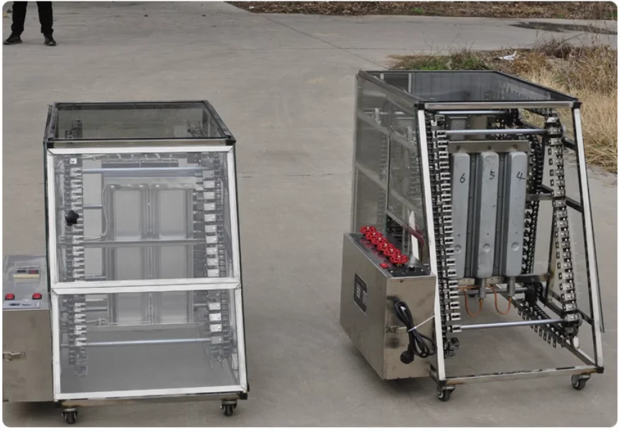 High Quality Stainless Steel Automatic Rotary Chain Type BBQ Stove Conveyor Shawarma Chicken Meat Roasting Machine