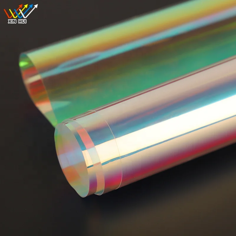 1.38x30M 2Mil PET Material Rainbow Colors Smart Safety Mall Hotel Office Building Decoration Glass Window Tinted Film