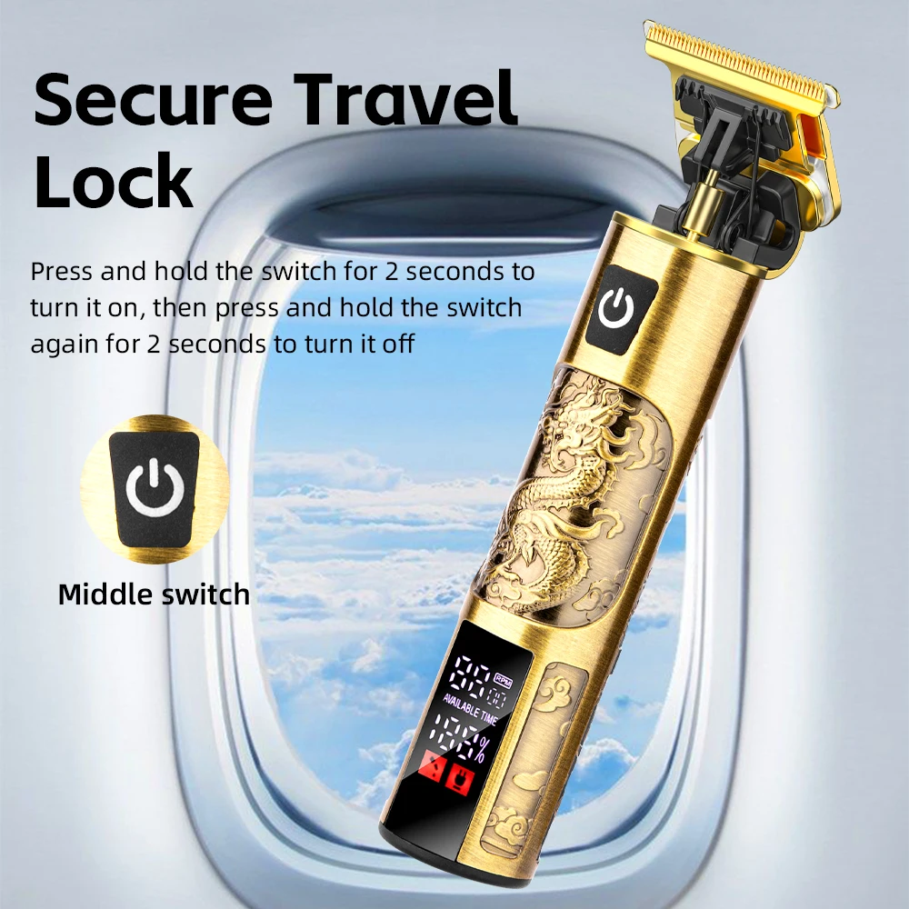 Kezu Trimmer Hair Clipper Rechargeable Hair Cutting Machine - Professional Barber Supply, Supports Customized Logo, Hair Trimmer