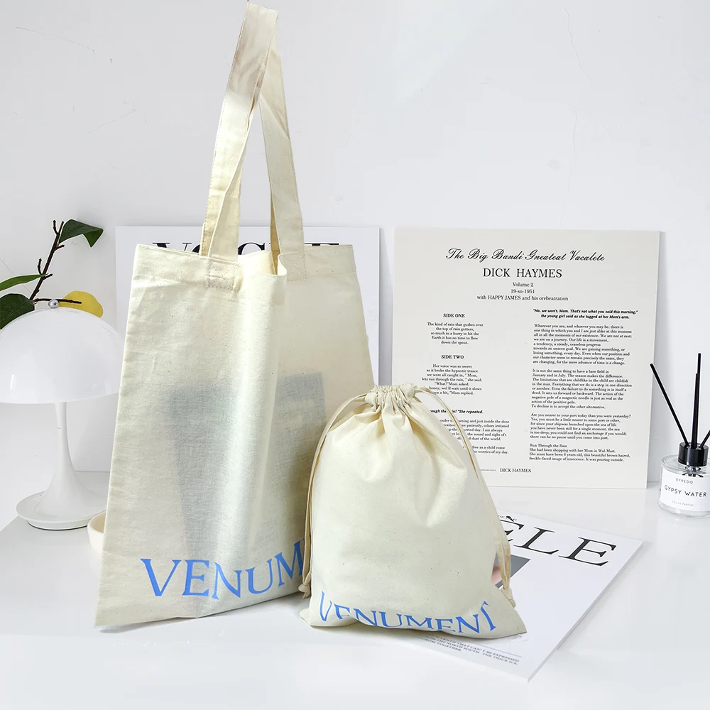 Wholesale High Quality Promotional Small Mini Cotton Drawstring Jewelry Gift Pouch Bag with Ribbon