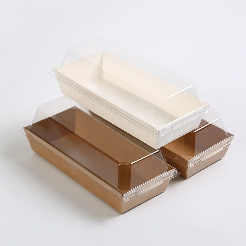 Wholesale OEM Custom  sandwich cake plastic food packaging boxes pvc plastic packaging box for food