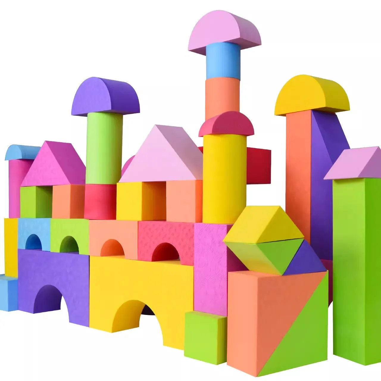children toy EVA Slip  Soft Building foam blocks In Houses With Parent Building Blocks Toy