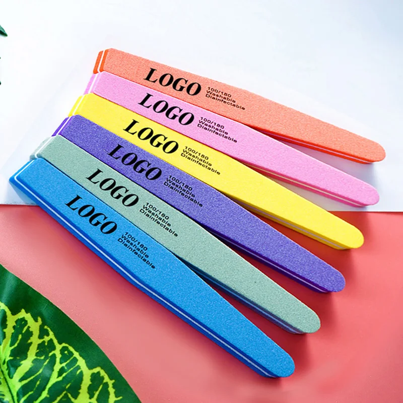 Good Elasticity Diamond Sponge Nail Files 100/180 Washed Sand Bar Double Sided Sanding Strips Manicure Tools Nail File