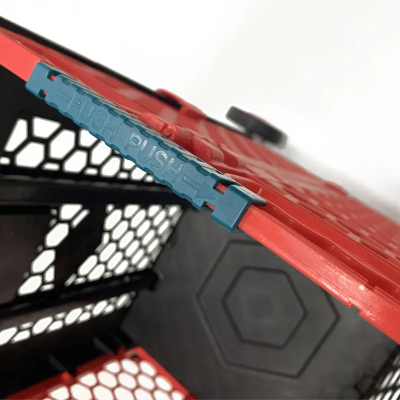 Plastic Cart Shopping Trolley Hot Selling New Design 4 Wheels Folding Half Size Trolley with 7 Plastic Drawers Customized Logos