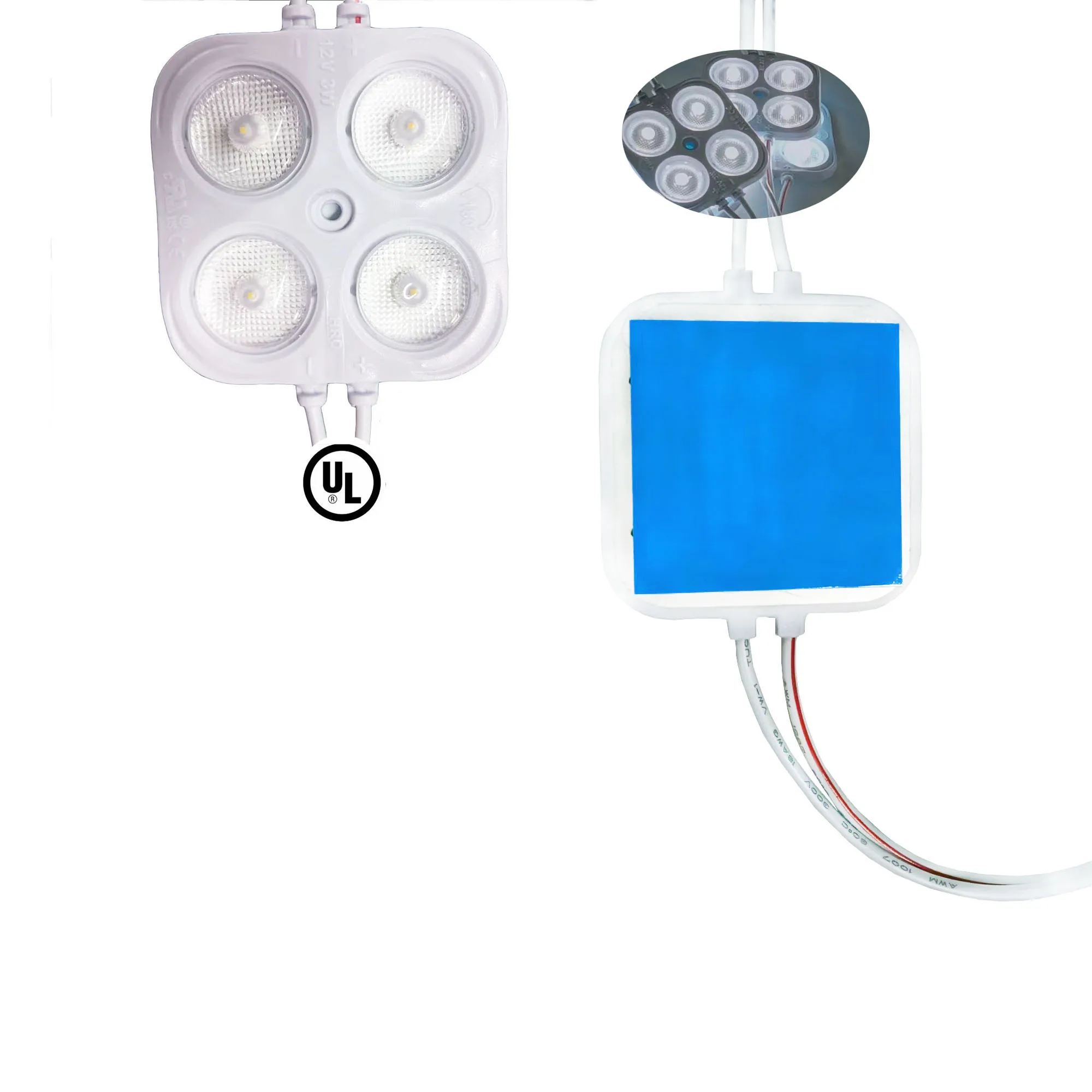 3.0w 4 leds module 12v 24v DC back lighting channel letter led waterproof Storefront strip lights for advertising signs