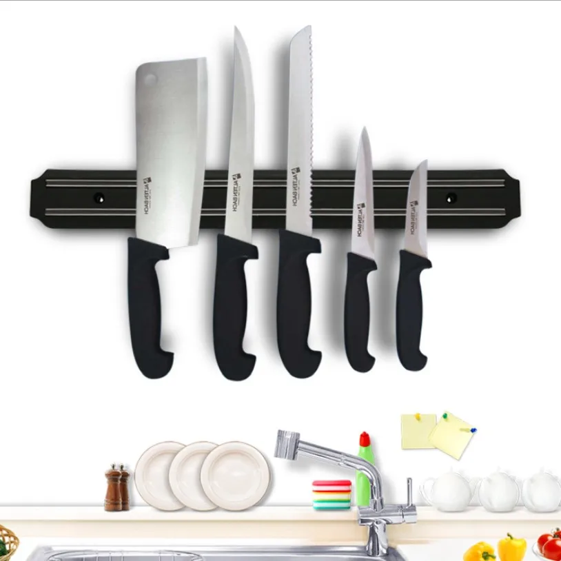 Practical Metal+Plastic Rubber Magnet Magnetic Knife Magnet Holder for Kitchen Storage