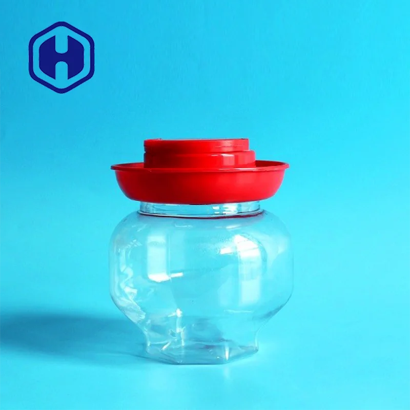 500ml preserved vegetable fruits packing plastic pickle jars with air hole screw lid