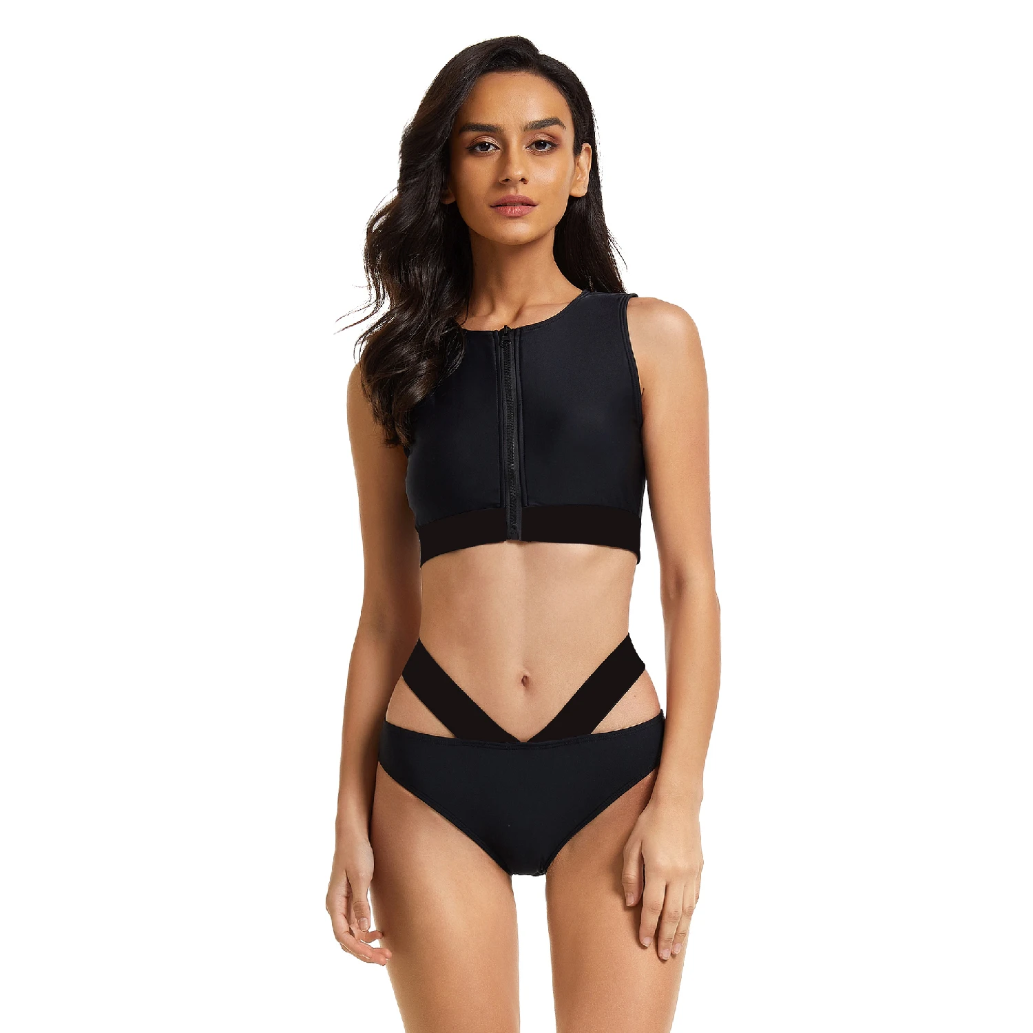 Summer Women Solid Bikini Custom Swimwear Two Piece Designer Swimsuits Young Girl Beachwear Crop-Top Tankinis Sexy Girls Bikini