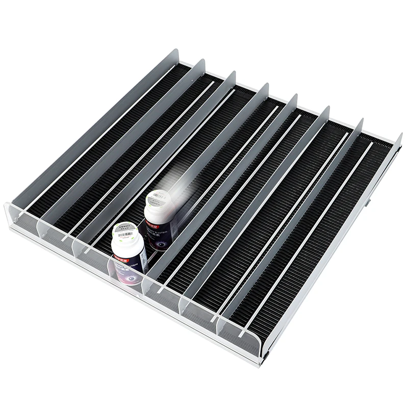 Drink Pusher Bottle Organizer Gravity Feed Roller Slides Shelf Pusher System for Refrigerator Shelf Glides Supermarket shelves