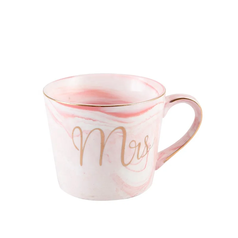Marble Nordic Custom Logo Handmade Recycled Creative Japanese Pink Coffee Ceramic Porcelain Mug
