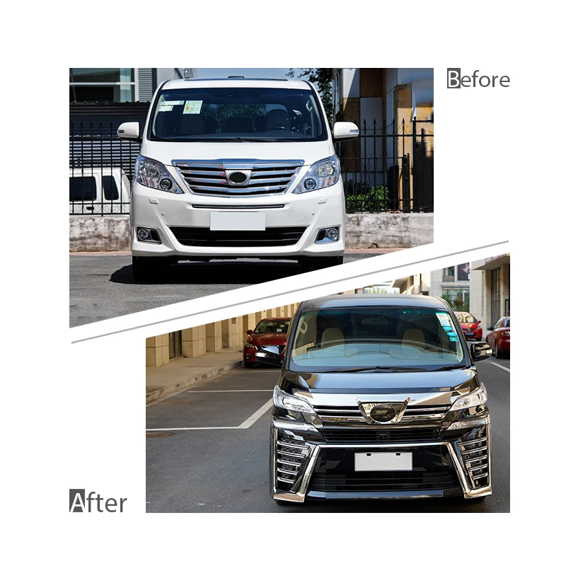 GBT drop shipping auto tuning parts for Toyota alphard 20 upgrade to vellfire 2021 facelift for alphard bodykit