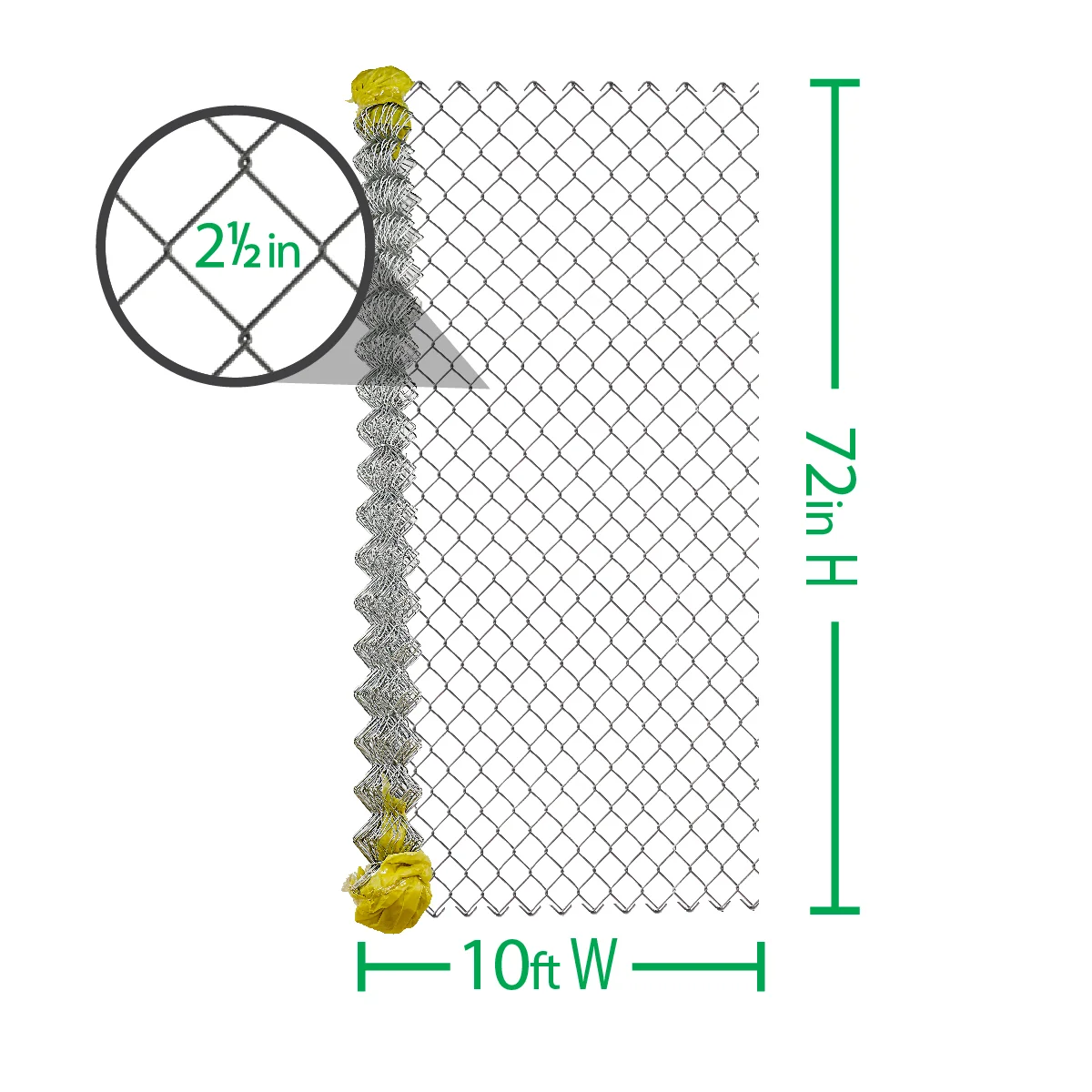 Dingzhou Best group 4 ft x 50 ft 11.5 gauge comercial grade galvanized steel chain link fence