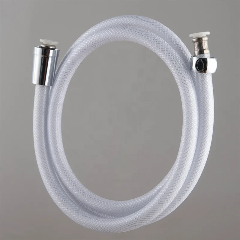 High Pressure 1.5 meters silver plastic fiber reinforced plumbing flexible PVC shower hose