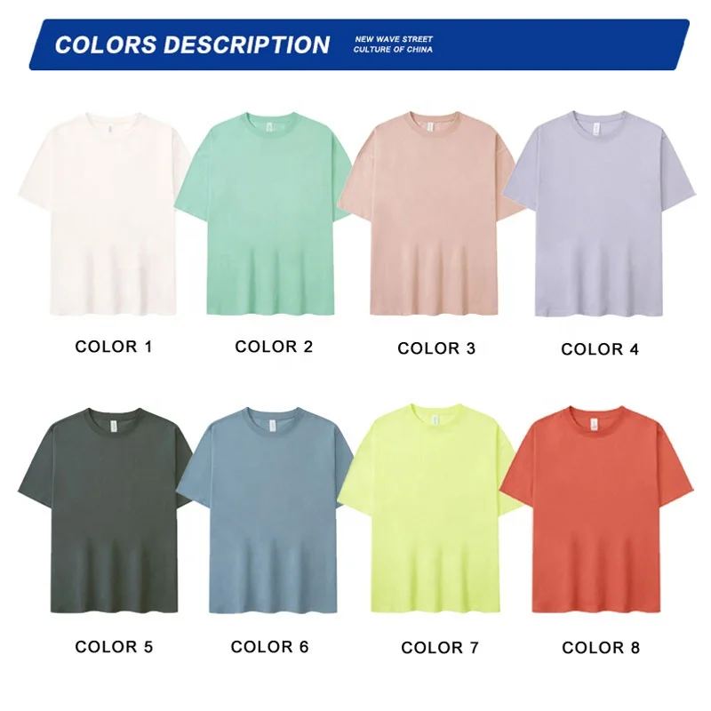 Wholesale 100% Pure Cotton Blank O-neck Tshirt Customized Print Logo T-shirt Custom T Shirt Printing
