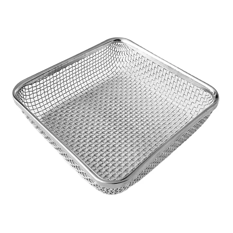 high quality food grade stainless steel wire mesh round basket