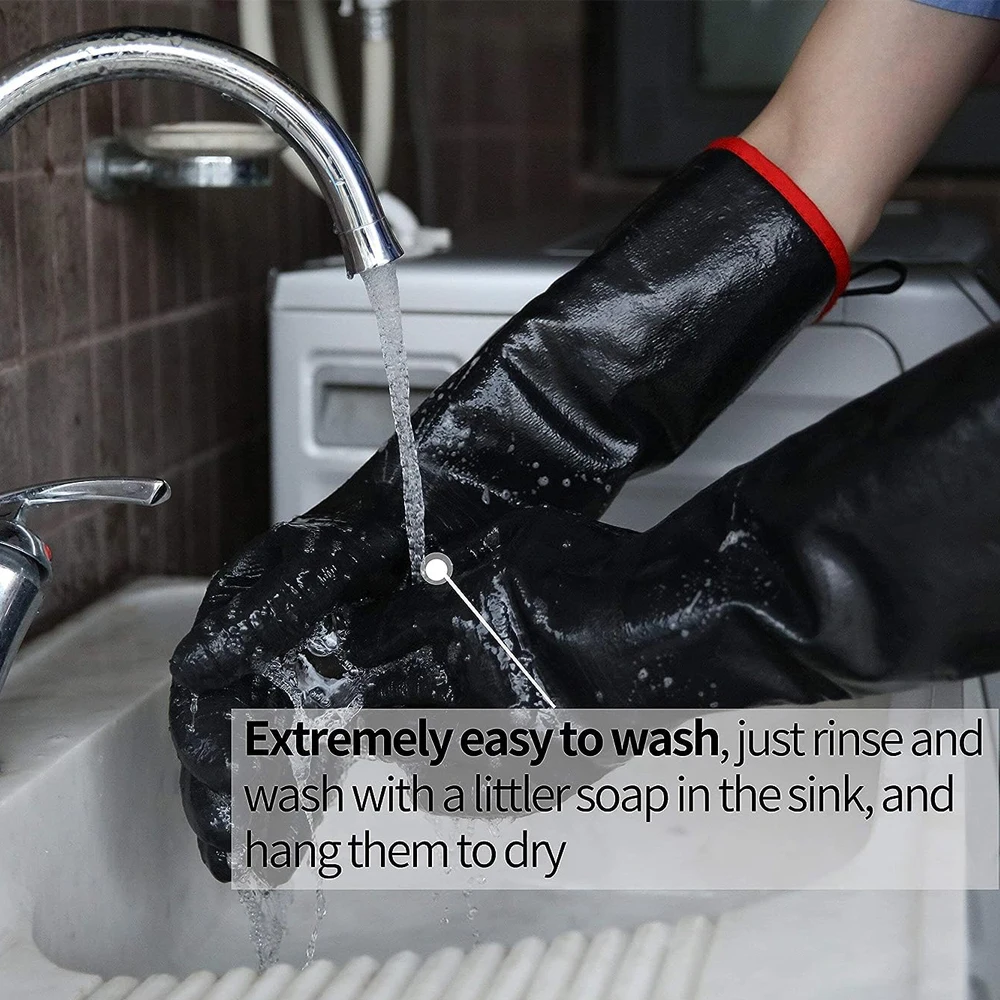 Factory Heat Resistant Silicone Glove Oven Mitts BBQ Cooking Work Hand Protective Industrial