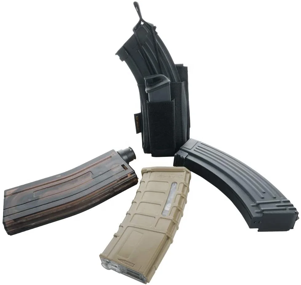 Ready to ship nylon tactical molle double magazine pouch