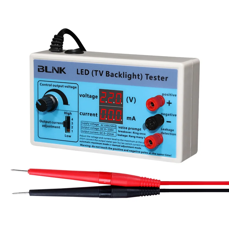 CA-300V LED Lamp Beads Light Bar TV Backlight Tester LED Strips Beads Lamp Board Test Tool Capacitance Diode Voltage Testing