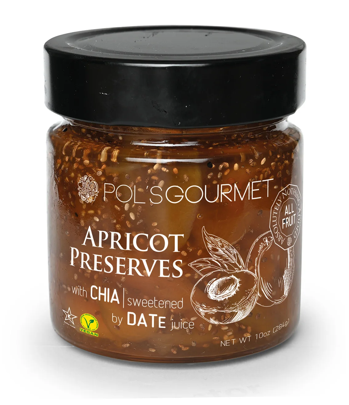 Apricot Jam Fruit Preserves Organic Natural Gourmet Level No Sugar Fresh Jams Best Selling Grade Pure Healthy