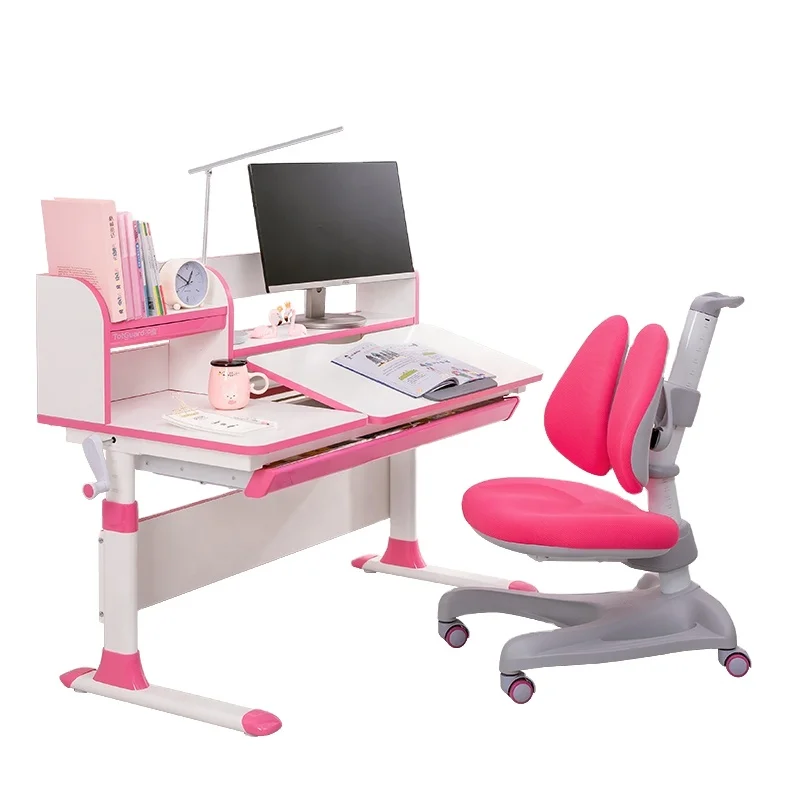 
hot sale ergonomic MDF study table chair kids furniture set for children 