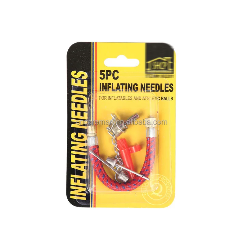 Blister Pack Football/Soccer/Basketball/Volleyball Inflating Needle Set, 3/5/6/15 pcs Ball Inflator Needles & Extension Hose Set