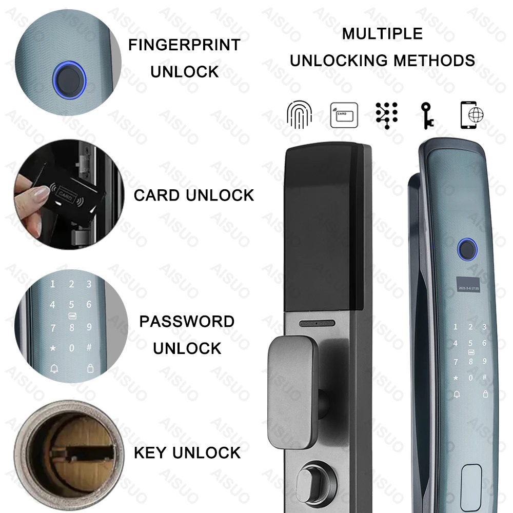 AISUO  Factory Wholesale  Israel Oem Exterior Glass Sliding Digital Cerradura Inteligente Smart Door Lock