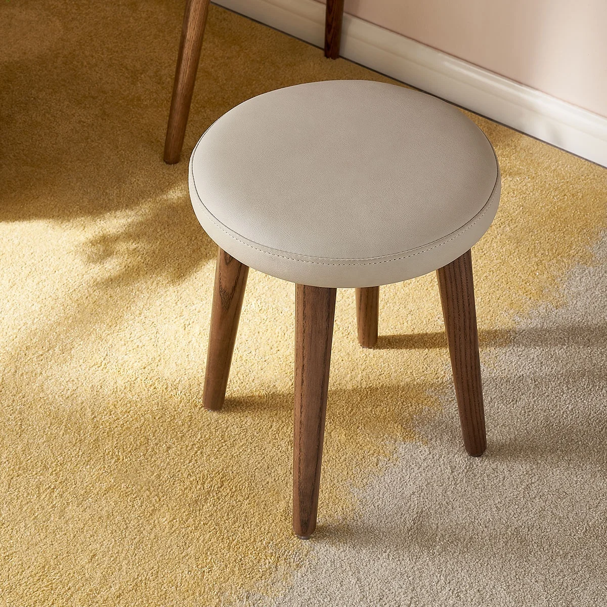 127103 Quanu modern style storage vanity dressing mirror set table with lights around mirror