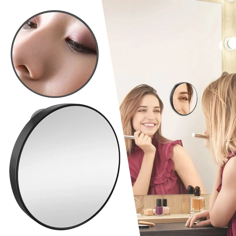 Wholesale 30x 10x 20x Magnification Makeup Mirror With Suction Cup Makeup Mirror Portable Round Glass Bath Room Cosmetic Mirror