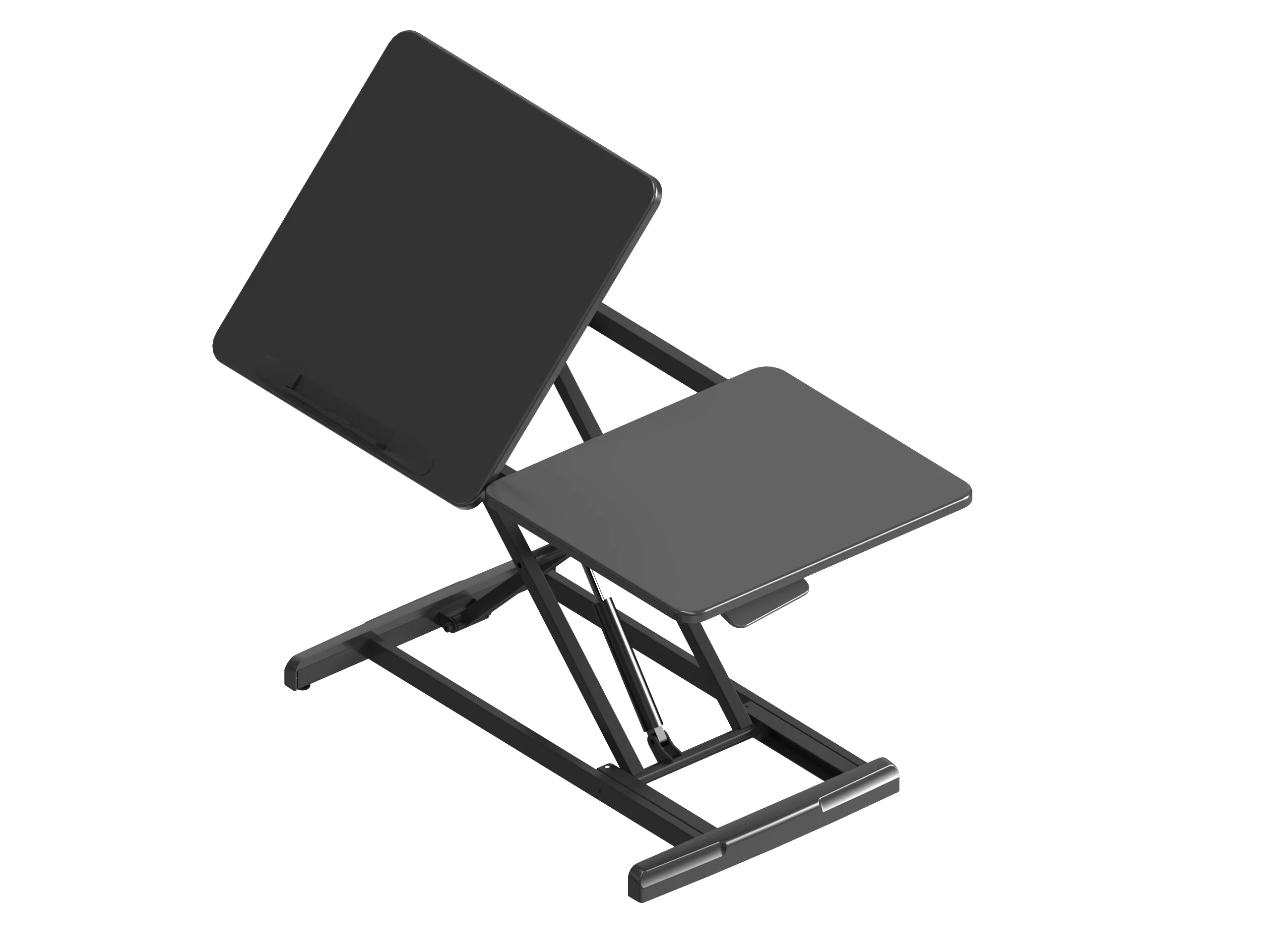 V-mounts Height Adjustable Standing Desk Riser Standing Desk Converter  Flip The Left Side Separately VM-GSD66HB