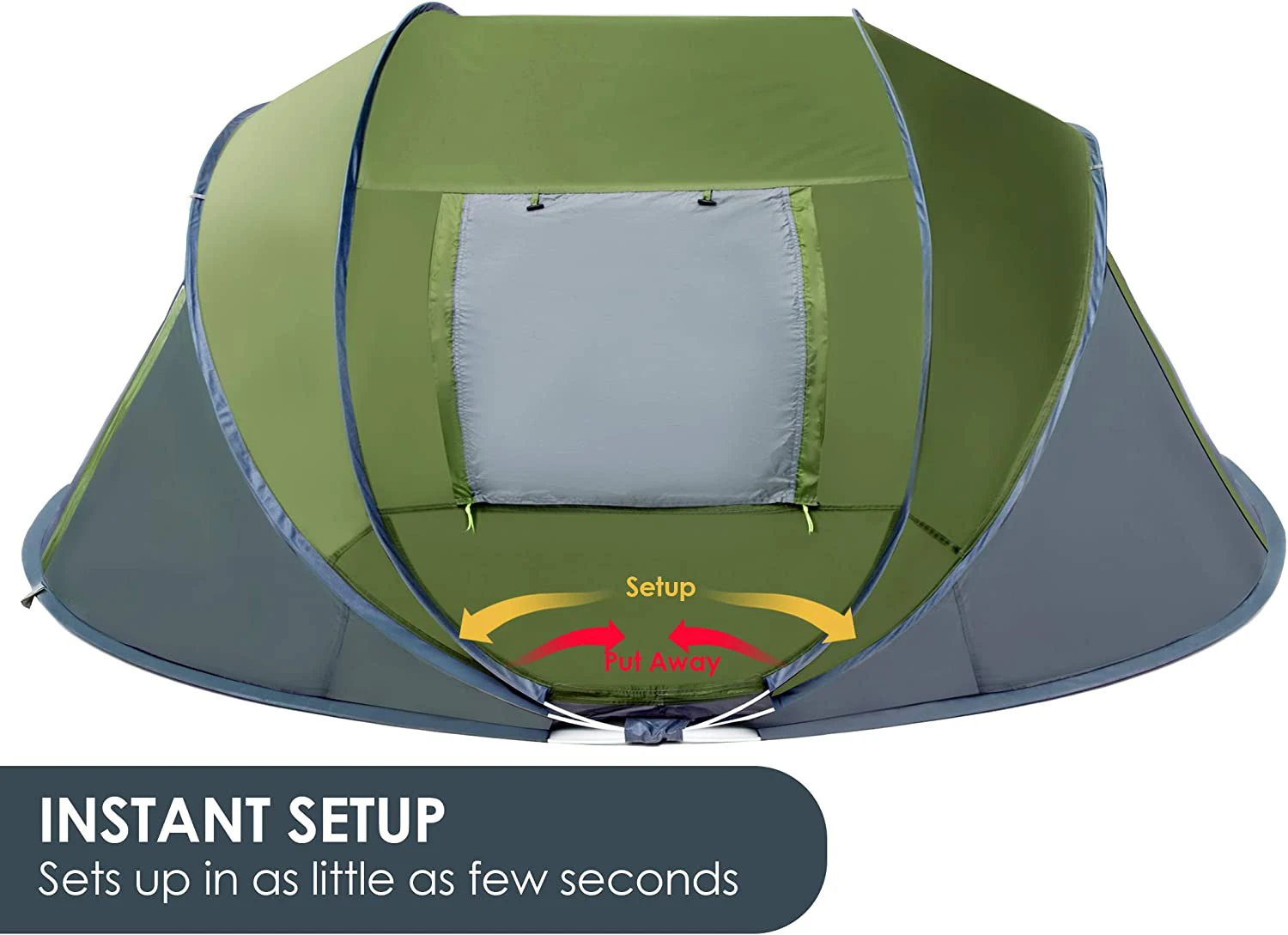 WOQI Wholesale Hot sale Camping Hiking Waterproof Automatic Setup 2 Doors Instant Pop Up camp tent outdoor glamping